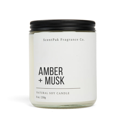 Amber + Musk Soy Candle
